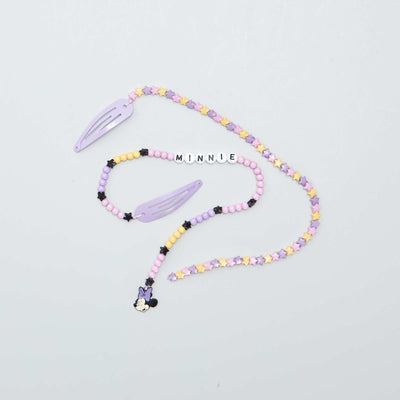 Pinces clic clac avec perles 'Disney' Rose