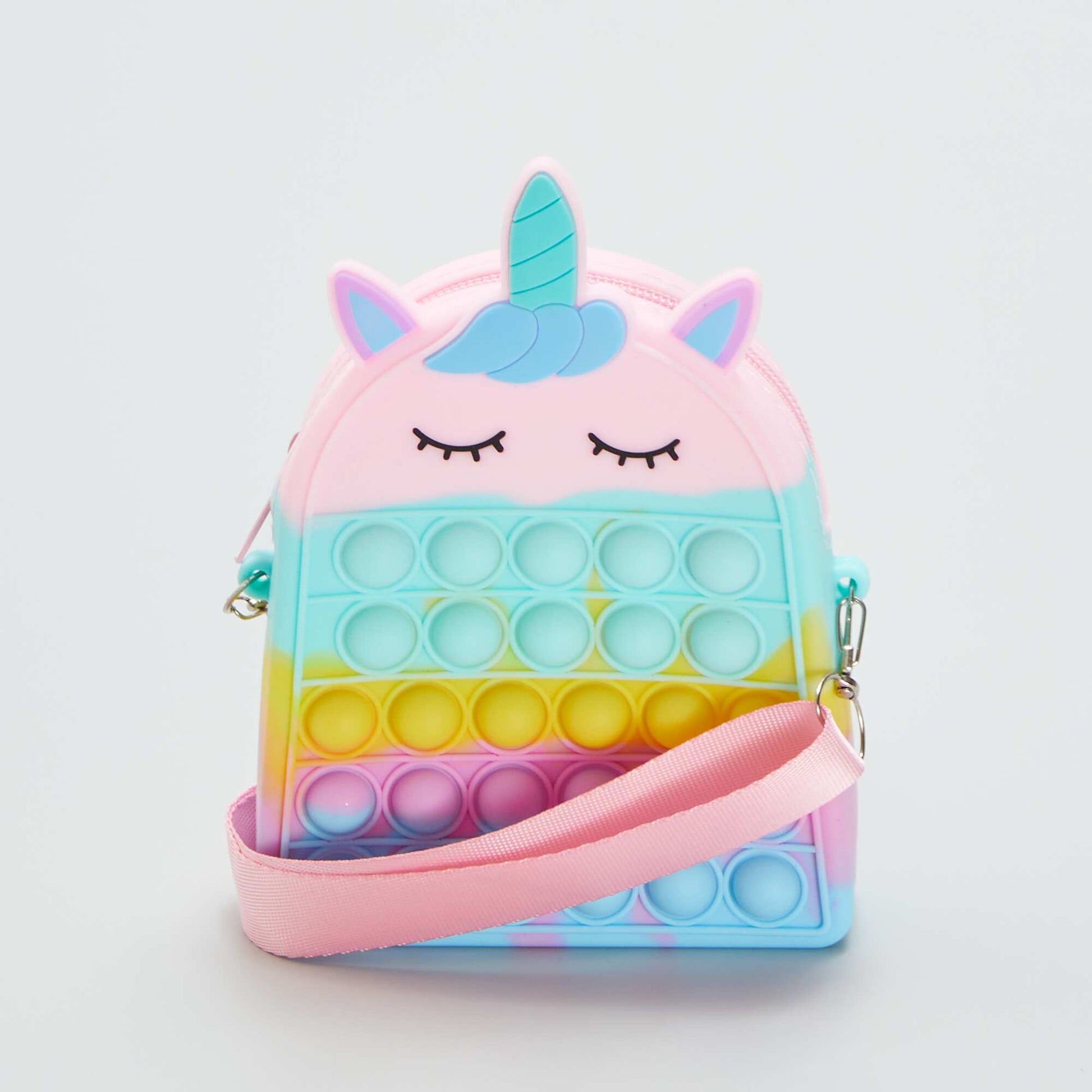 Sac en bandouli re 'pop-it' licorne Rose