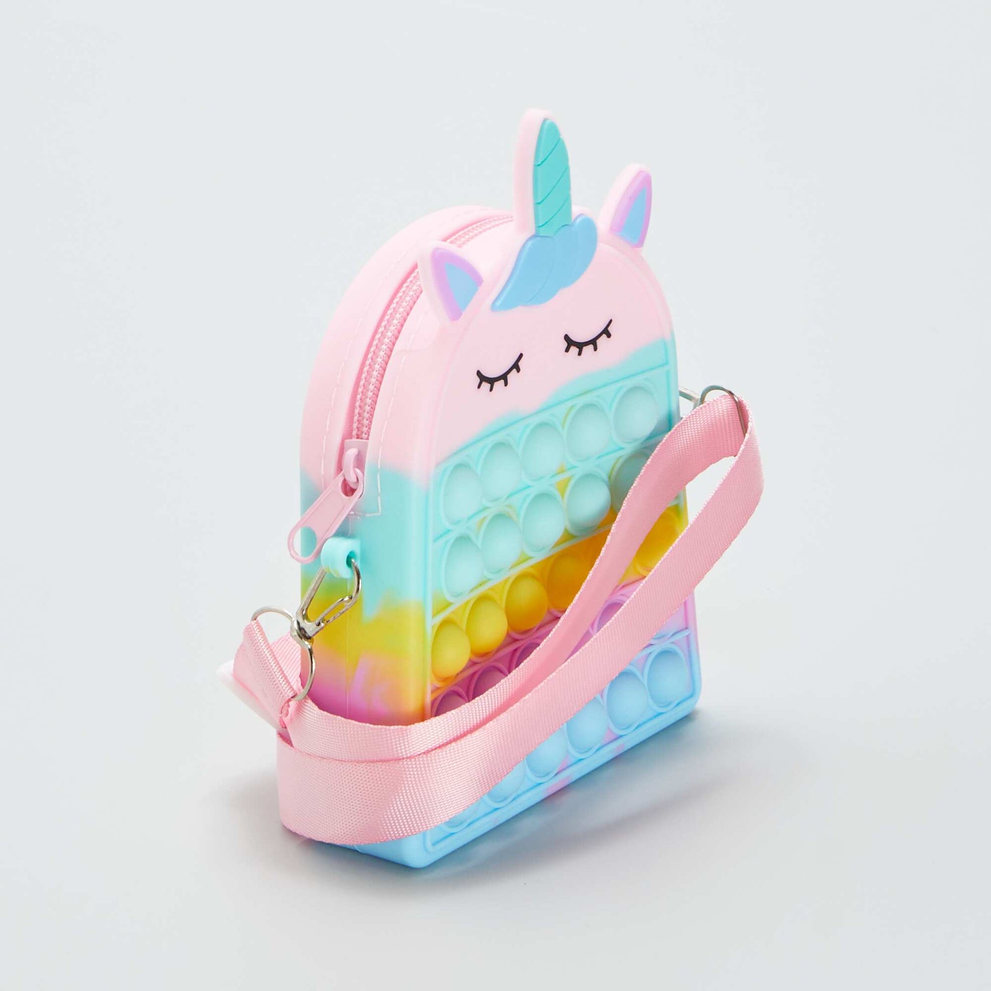 Sac en bandouli re 'pop-it' licorne Rose