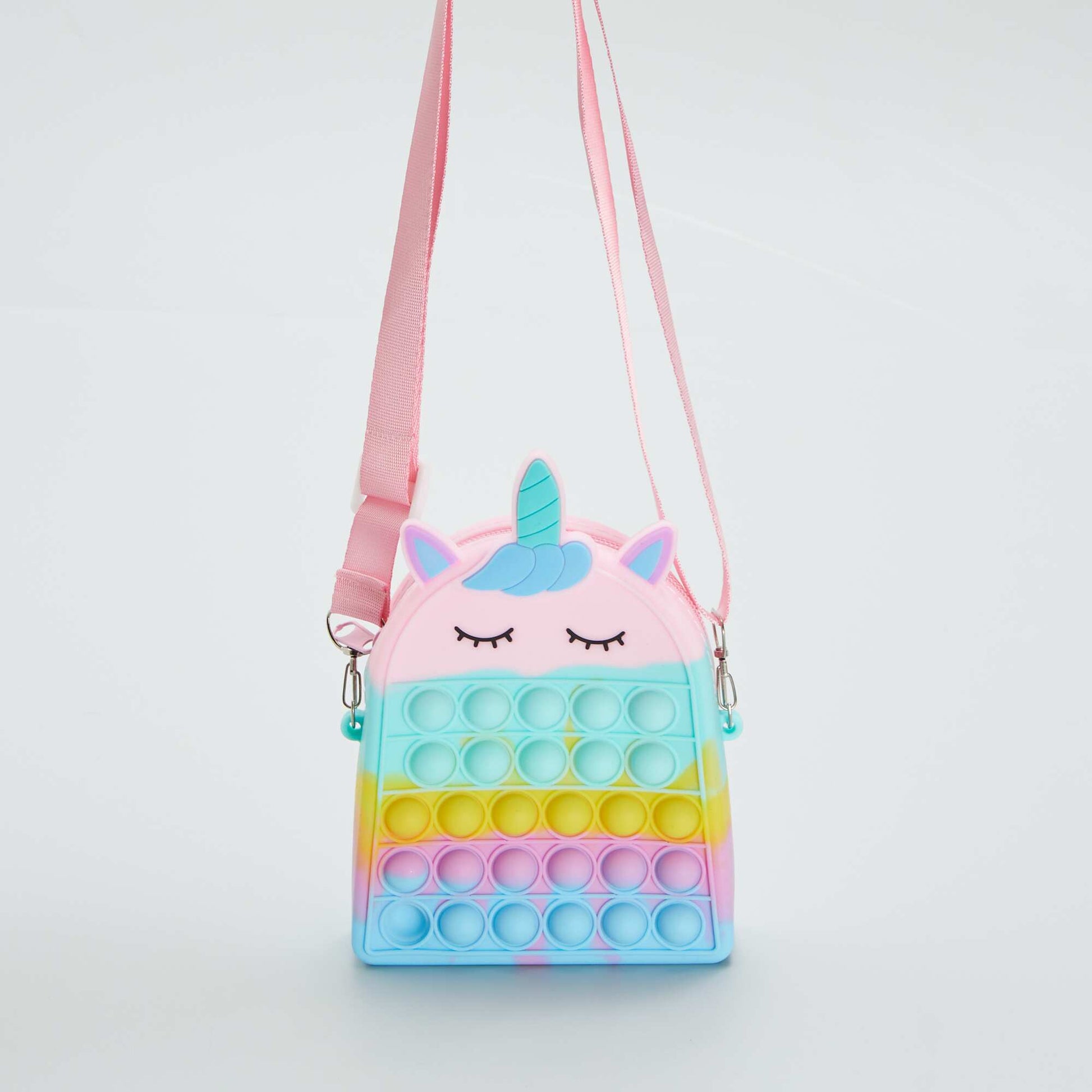 Sac en bandouli re 'pop-it' licorne Rose
