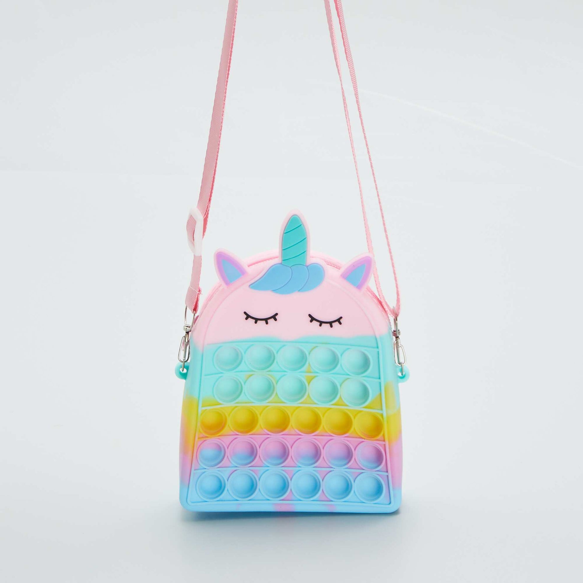 Sac en bandouli re 'pop-it' licorne Rose