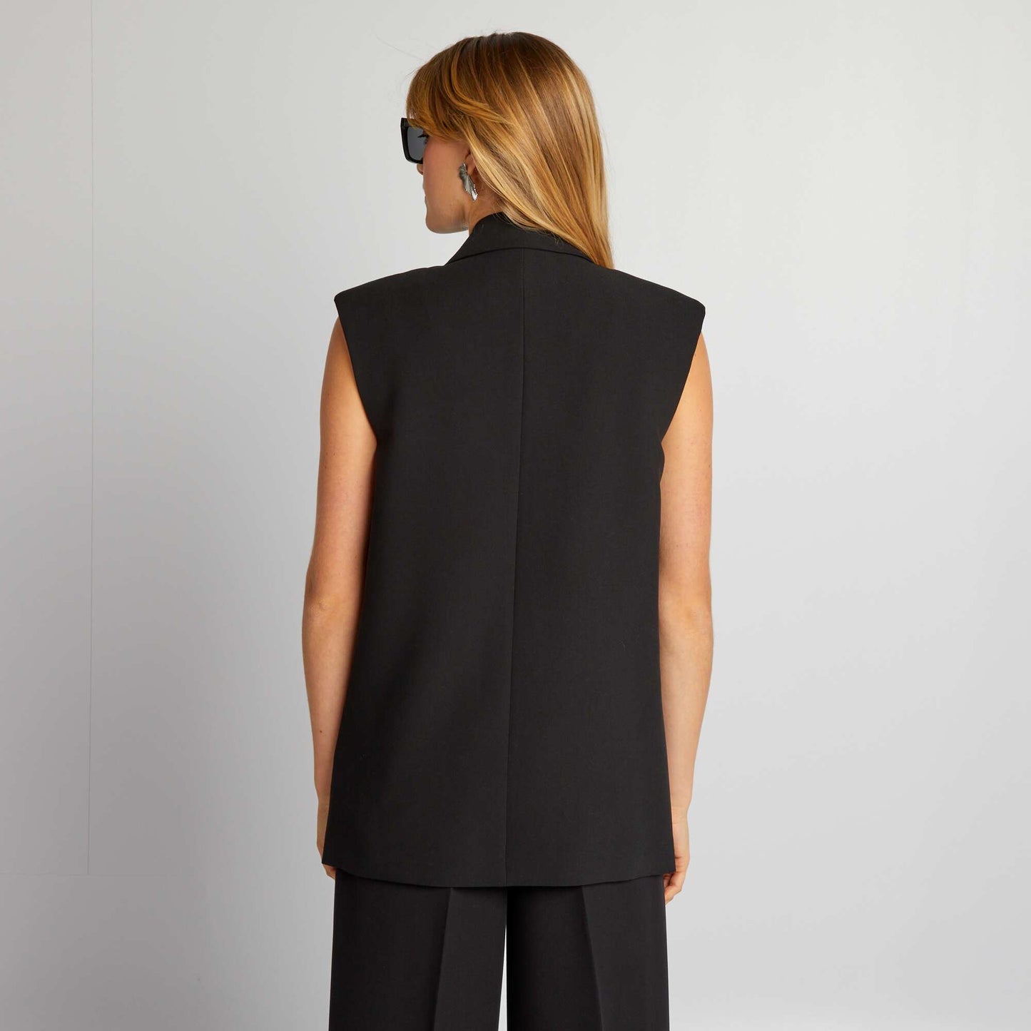 Veste blazer sans manches noir