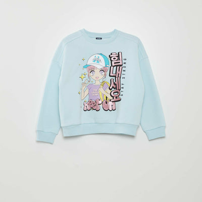 Sweat en molleton 'manga' Bleu
