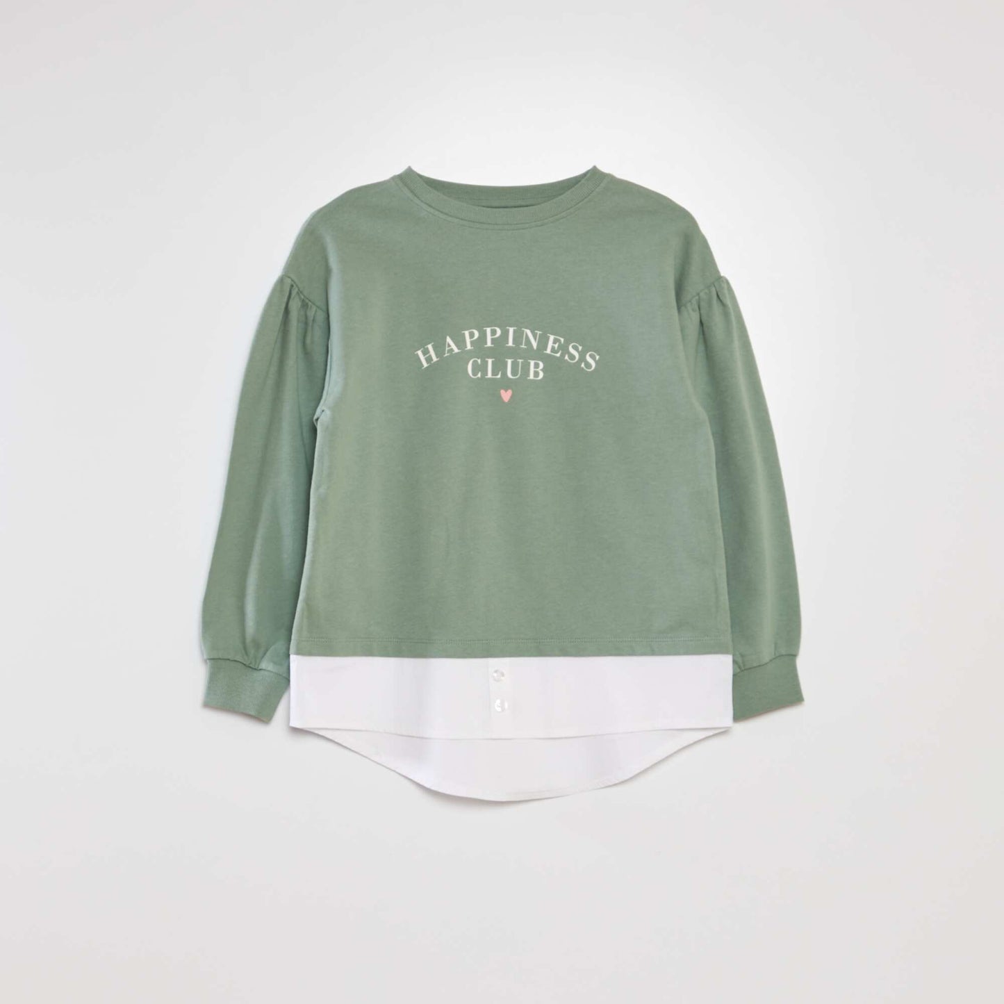 T-shirt manches longues bouffantes Vert
