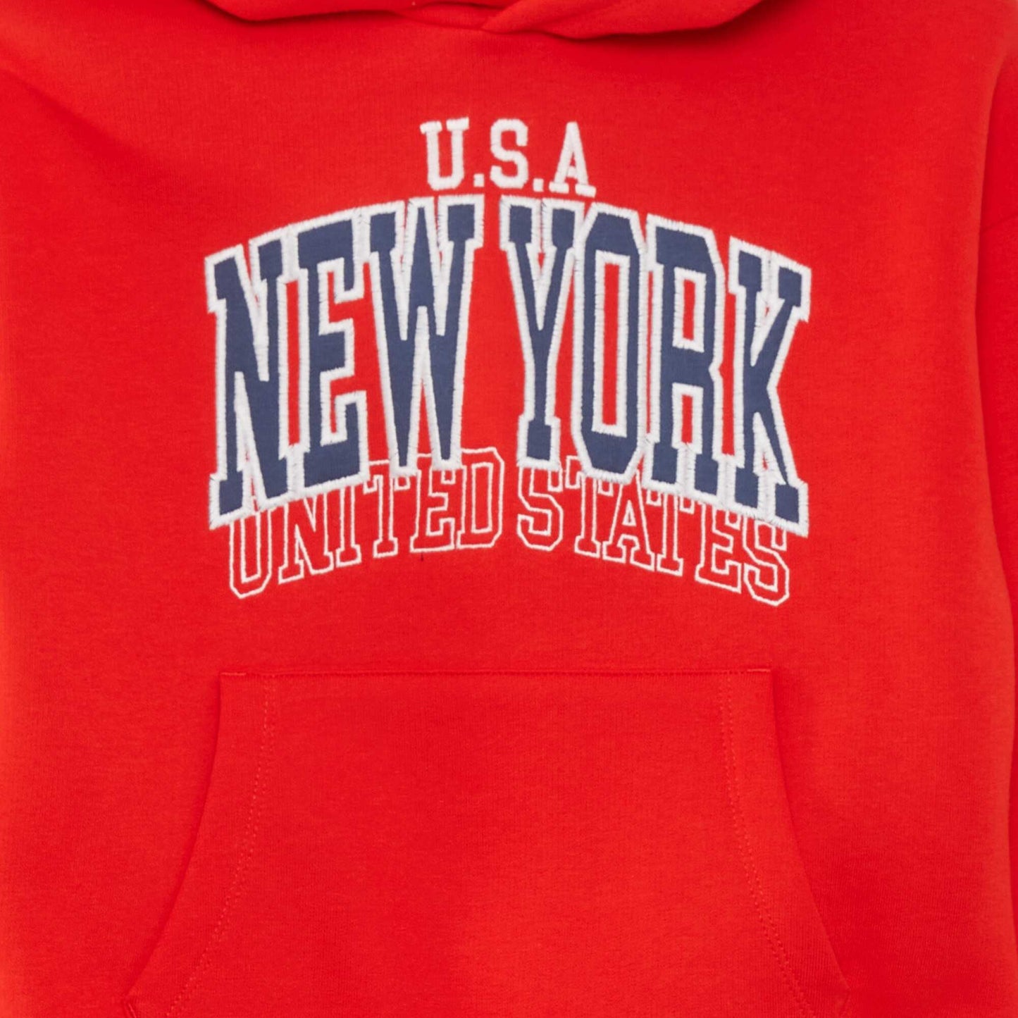 Sweat en molleton imprim 'USA' Rouge