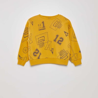 Sweat en molleton 'Basketball' Jaune