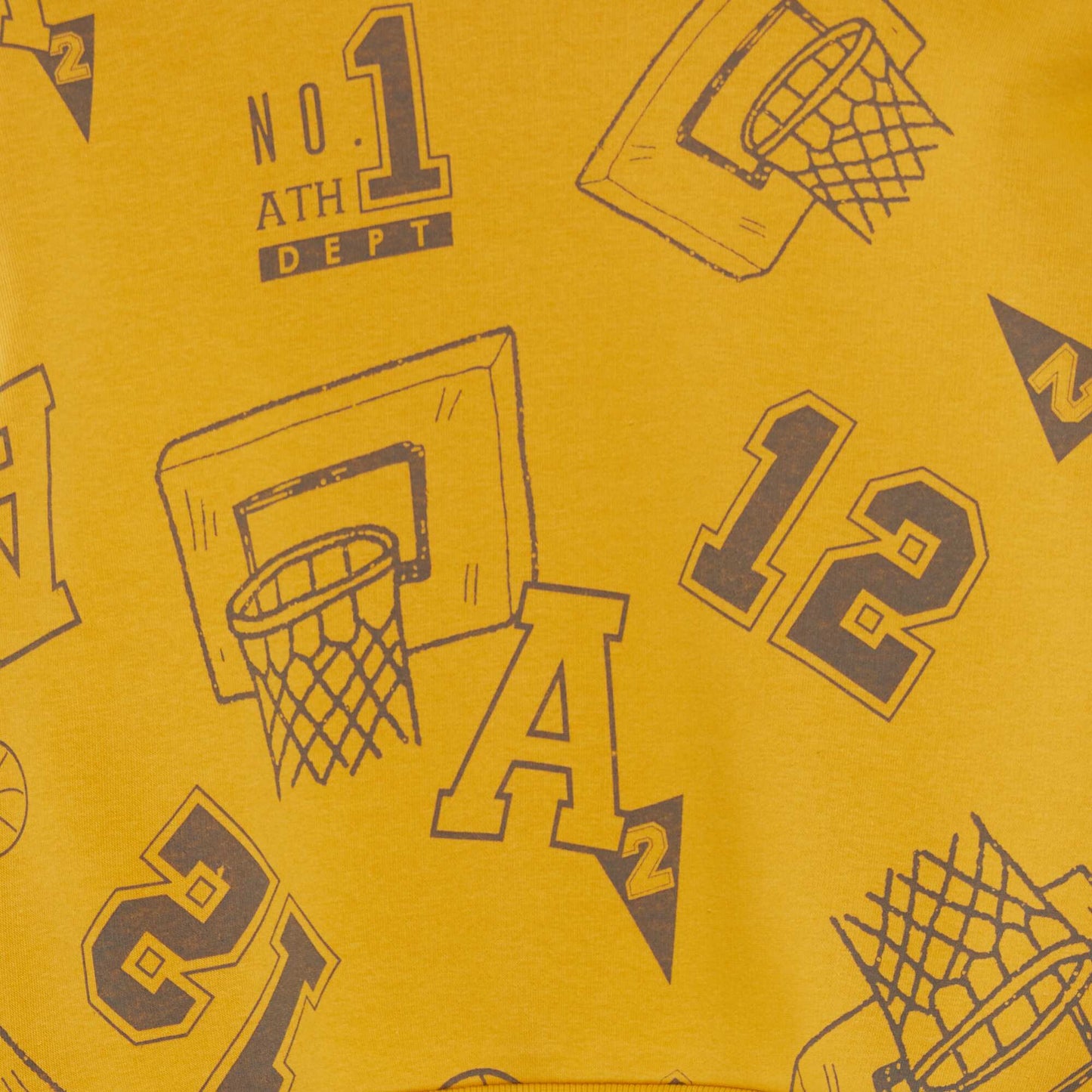 Sweat en molleton 'Basketball' Jaune