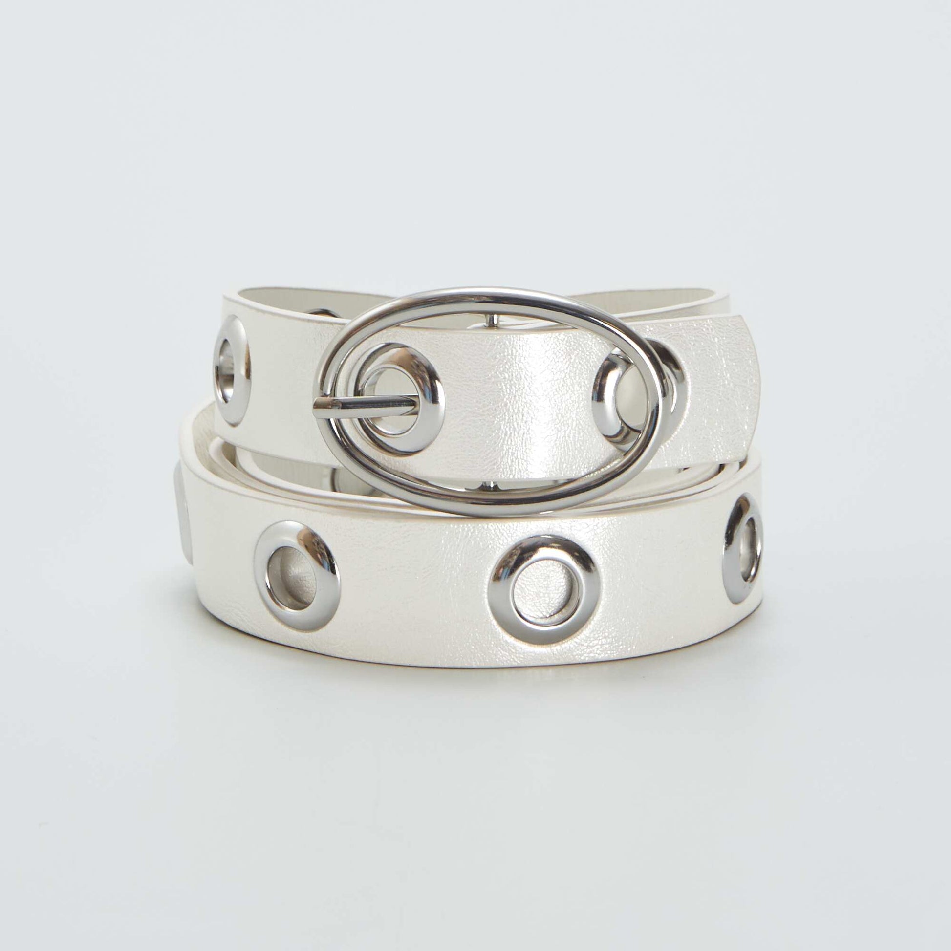 Ceinture m tallique illets Blanc