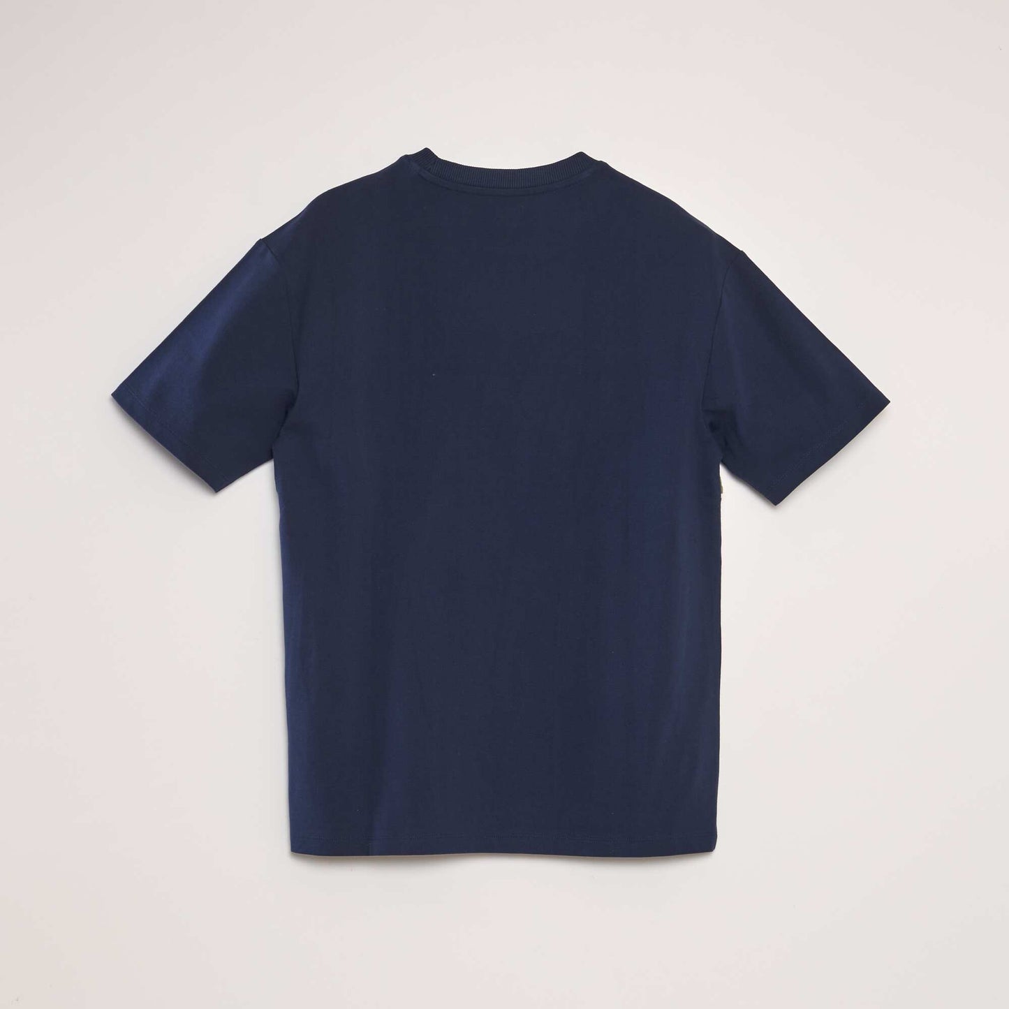 T-shirt en piqu de coton Vert/bleu marine