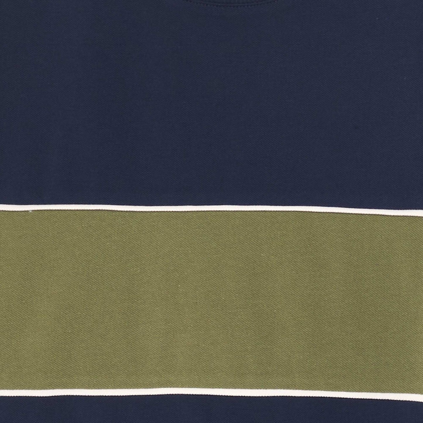 T-shirt en piqu de coton Vert/bleu marine