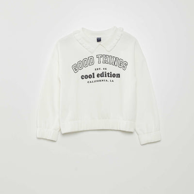 Sweat col fantaisie BEIGE