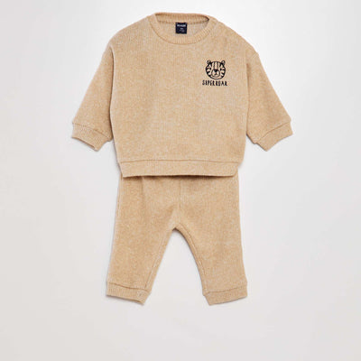 Ensemble c tel sweat + jogging - 2 pi ces Beige