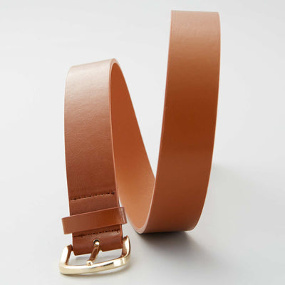 Ceinture unie basique camel