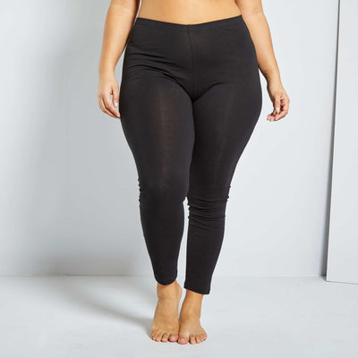 Legging long coton stretch noir