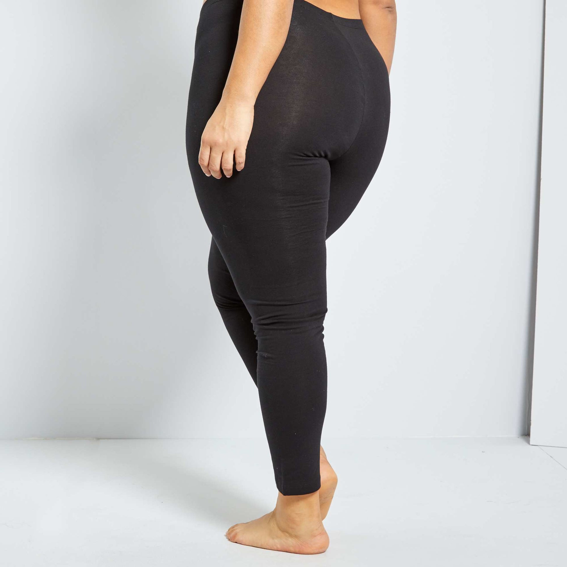 Legging long coton stretch noir
