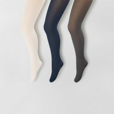 Lot 3 paires de collants fins gris/marine/ cru