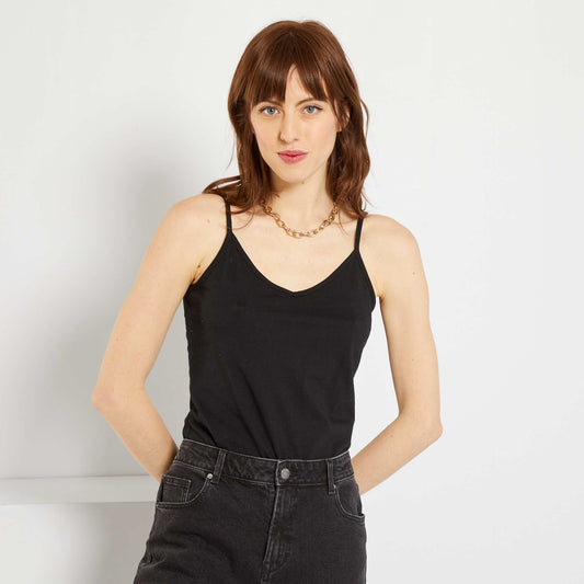 D bardeur fines bretelles noir