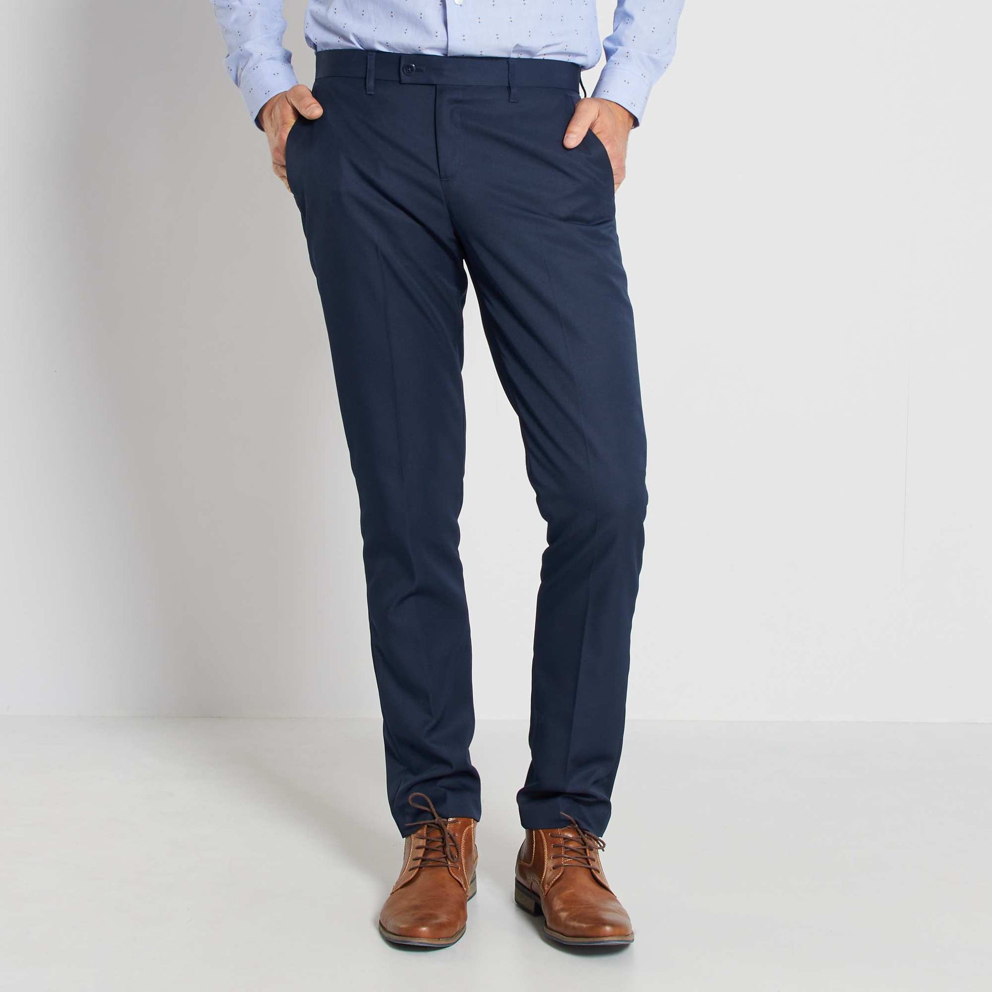 Pantalon de costume slim Bleu marine
