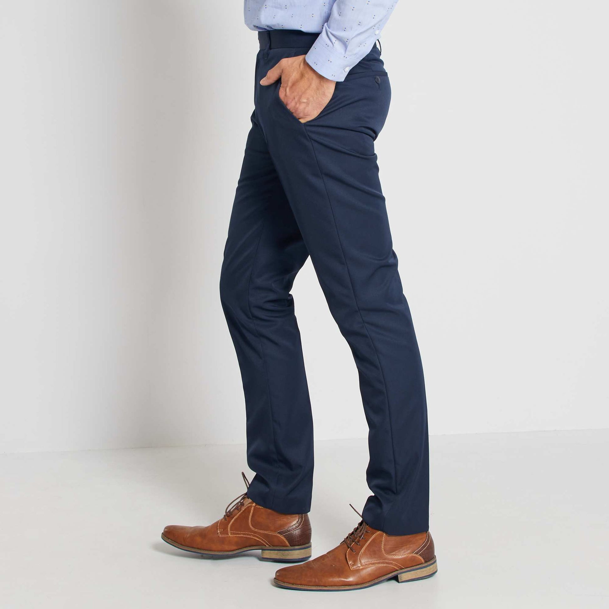 Pantalon de costume slim Bleu marine