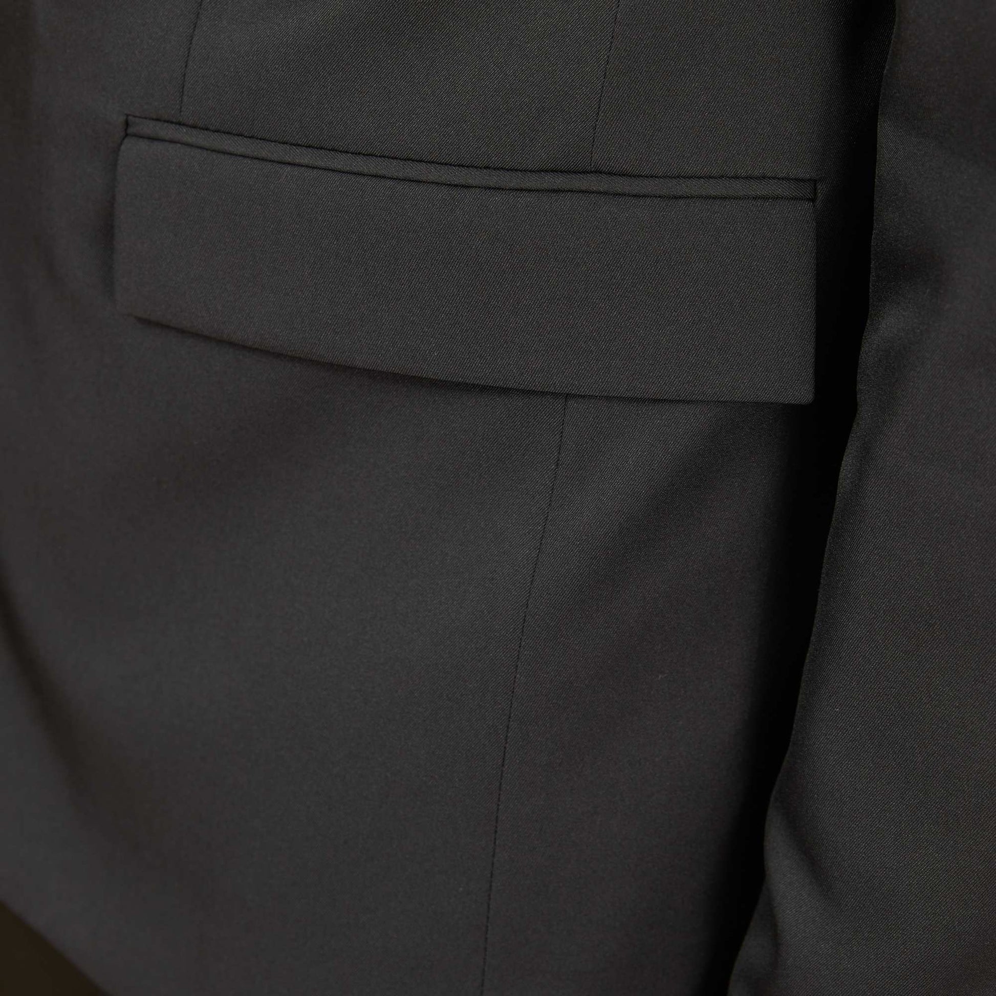 Veste de costume regular en twill noir
