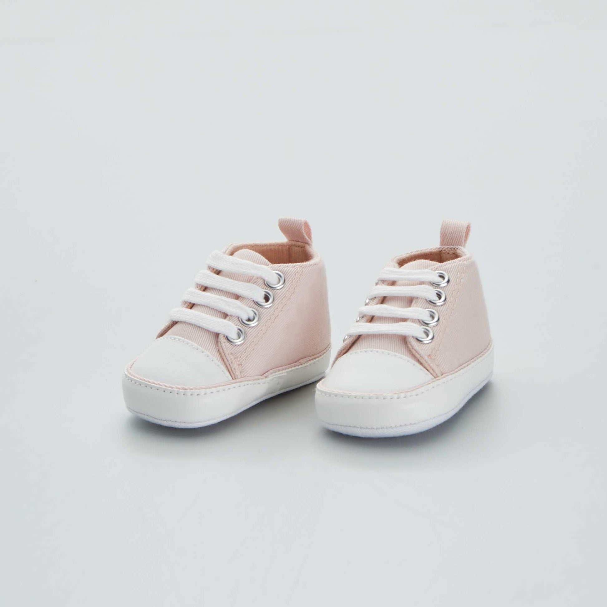 Baskets montantes en toile Rose