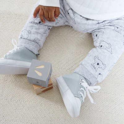 Baskets montantes en toile Gris bleu