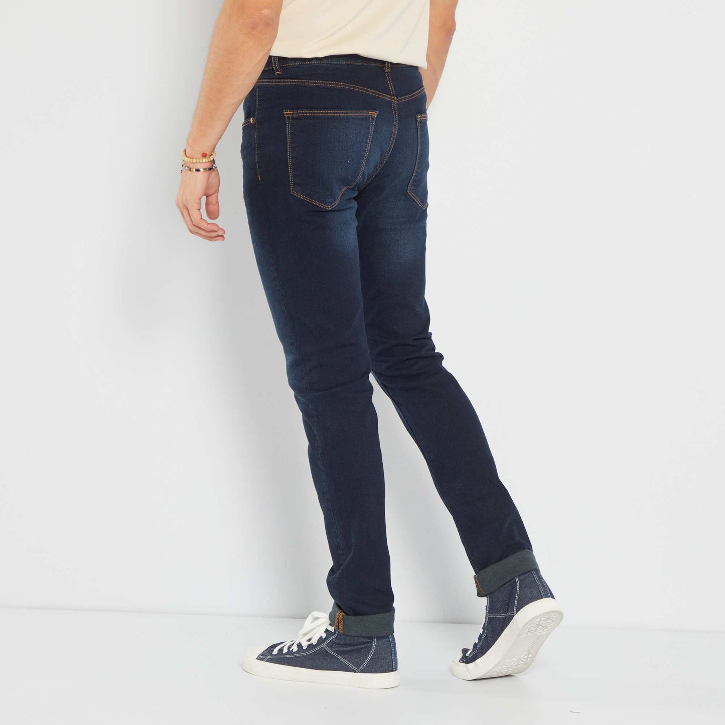 Jean slim L34 bleu indigo