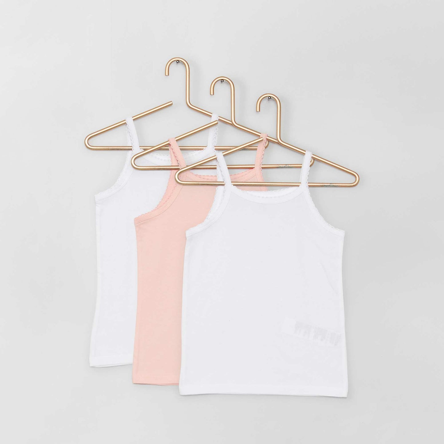Lot de 3 maillots de corps blanc/rose