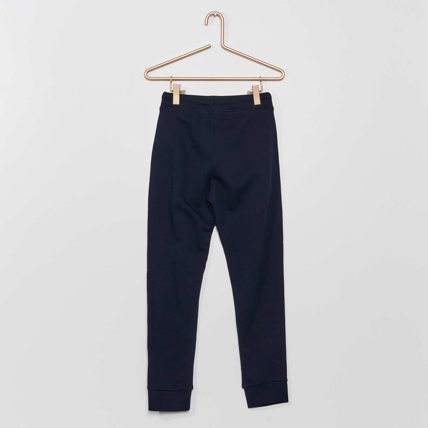 Pantalon de jogging en coton uni bleu marine