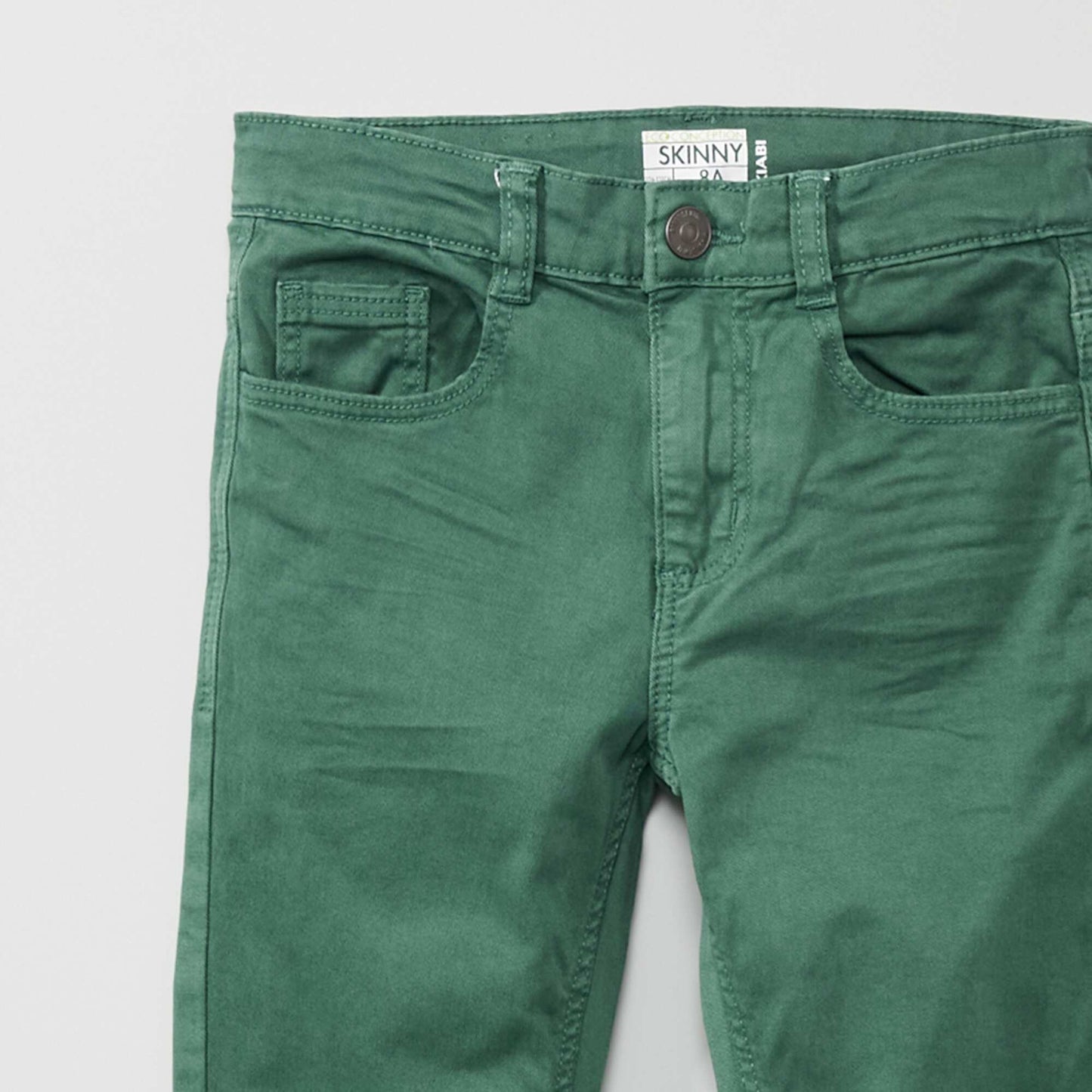 Pantalon skinny cinq poches VERT