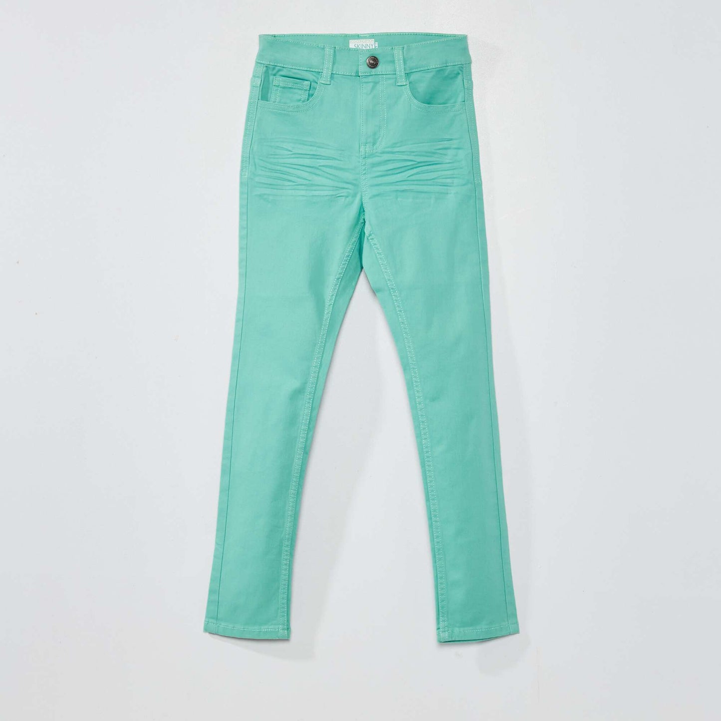 Pantalon skinny cinq poches Vert