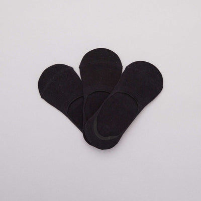 Lot de 3 paires de chaussettes invisibles noir