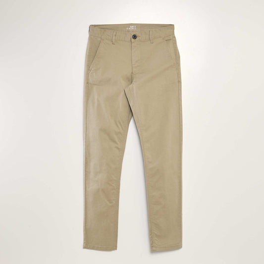 Pantalon chino slim Beige