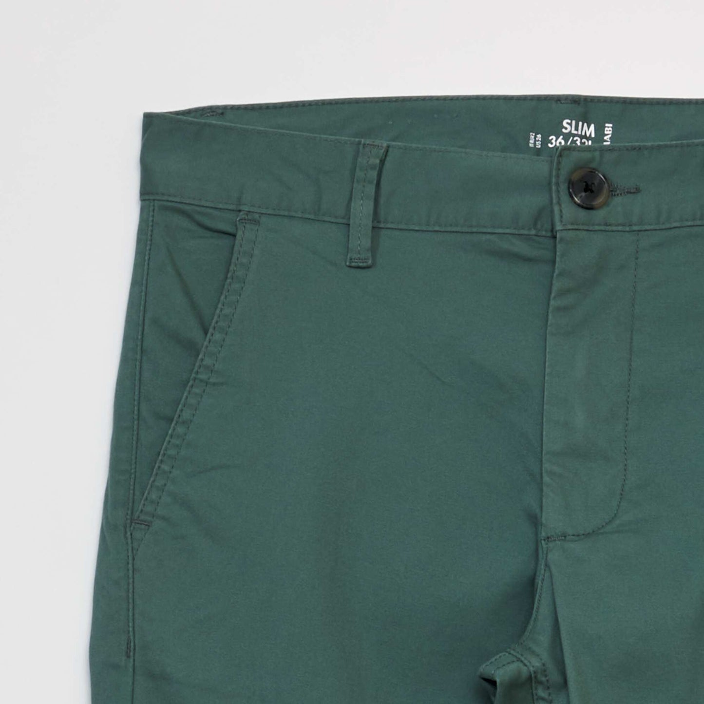 Pantalon chino slim Vert