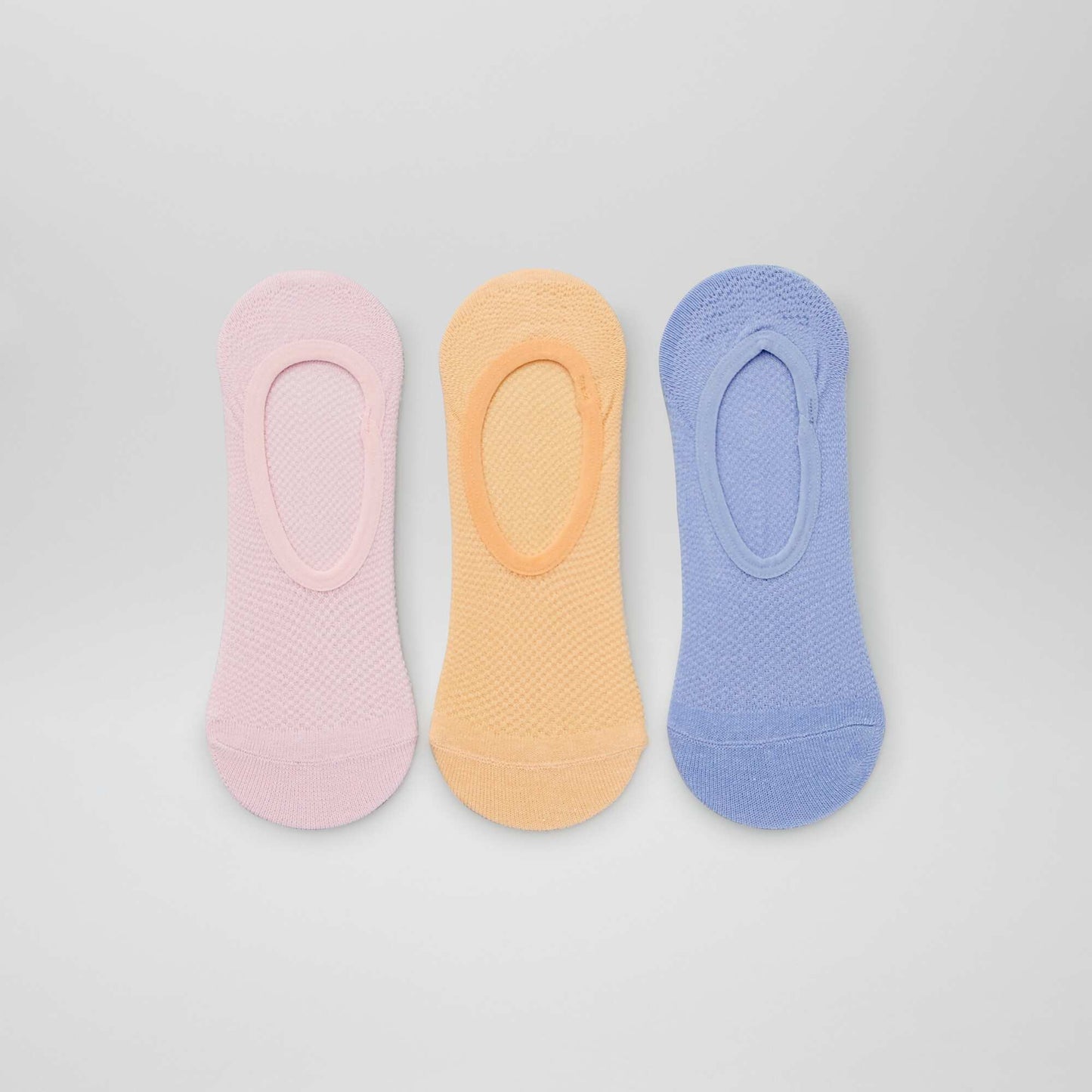 Lot de 3 paires de chaussettes invisibles Violet/beige/rose