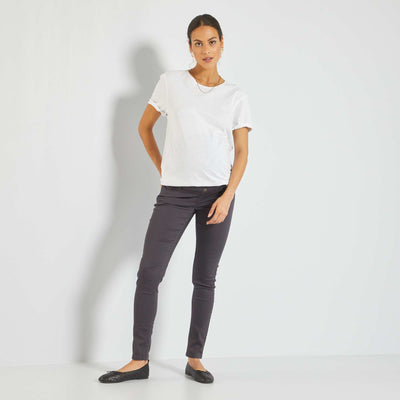 Pantalon skinny grossesse gris anthracite