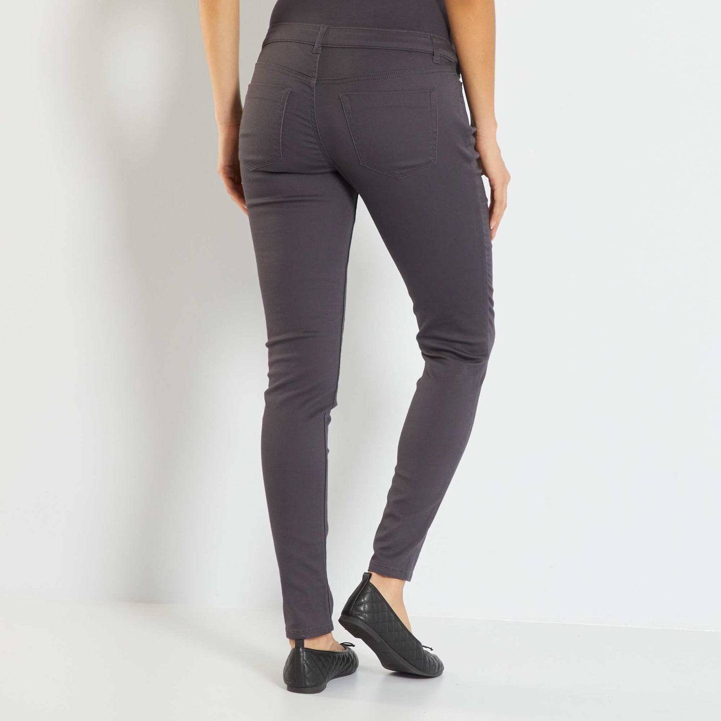 Pantalon skinny grossesse gris anthracite