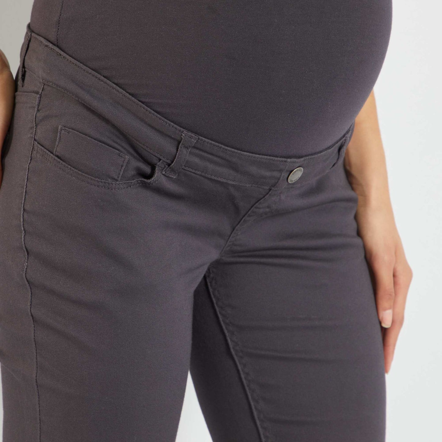 Pantalon skinny grossesse gris anthracite