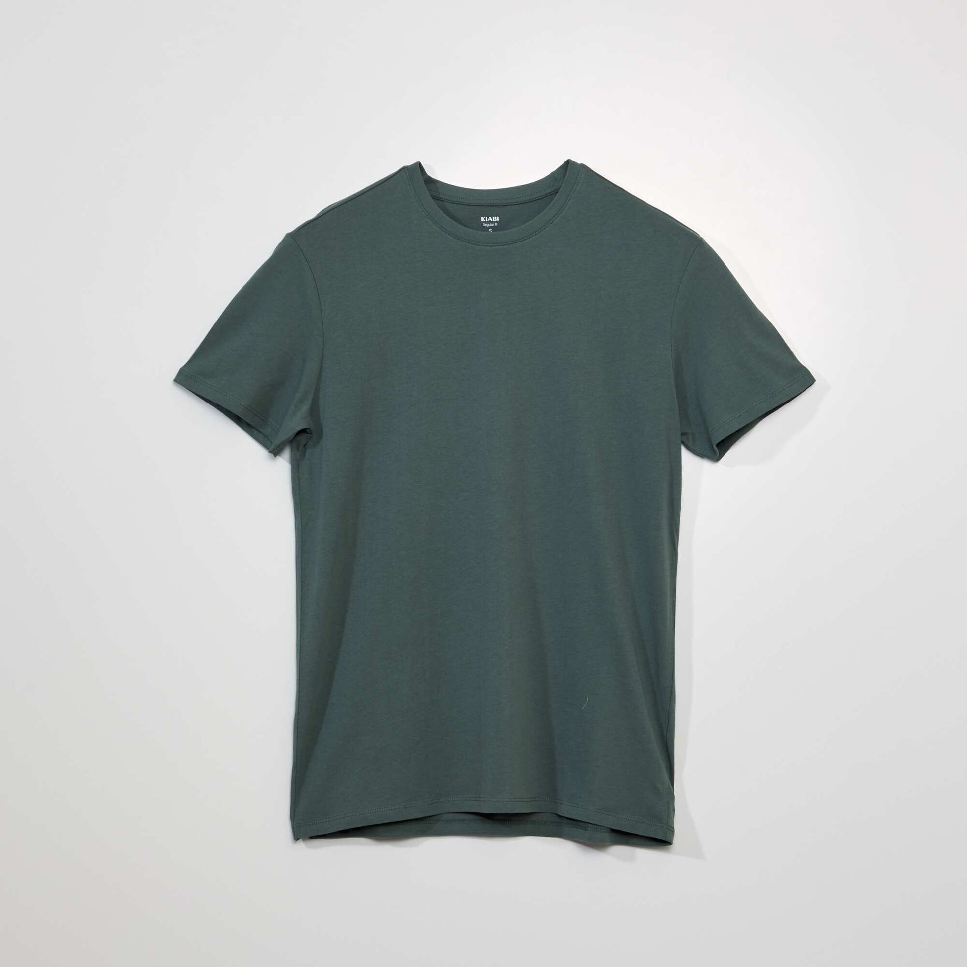 T-shirt droit en jersey uni VERT