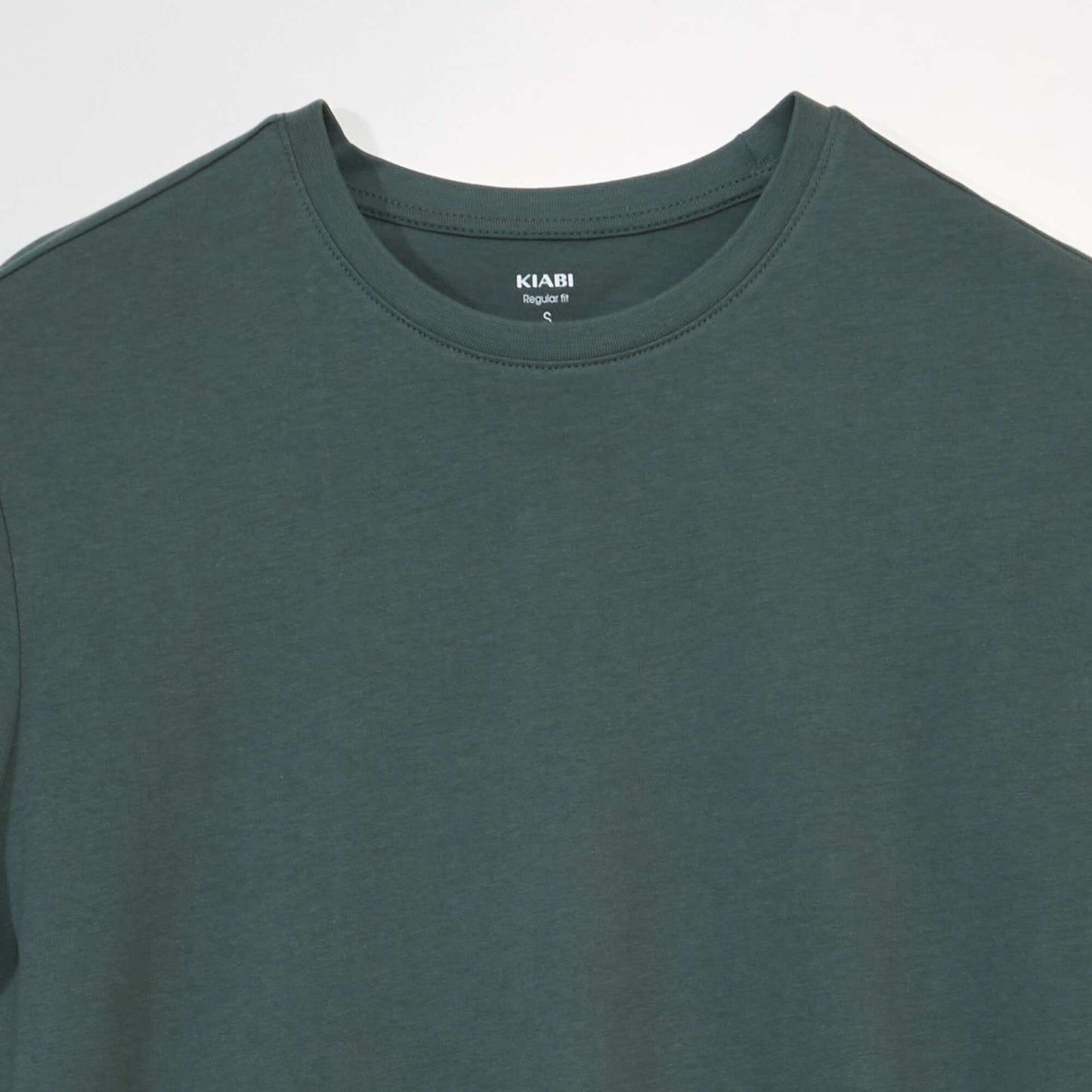 T-shirt droit en jersey uni VERT