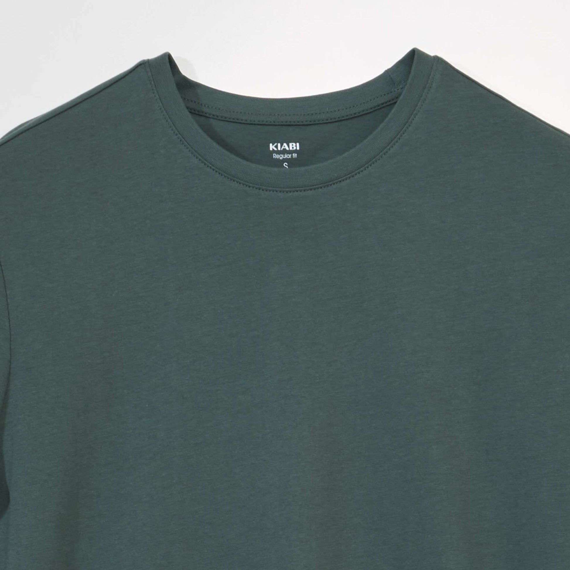 T-shirt droit en jersey uni VERT