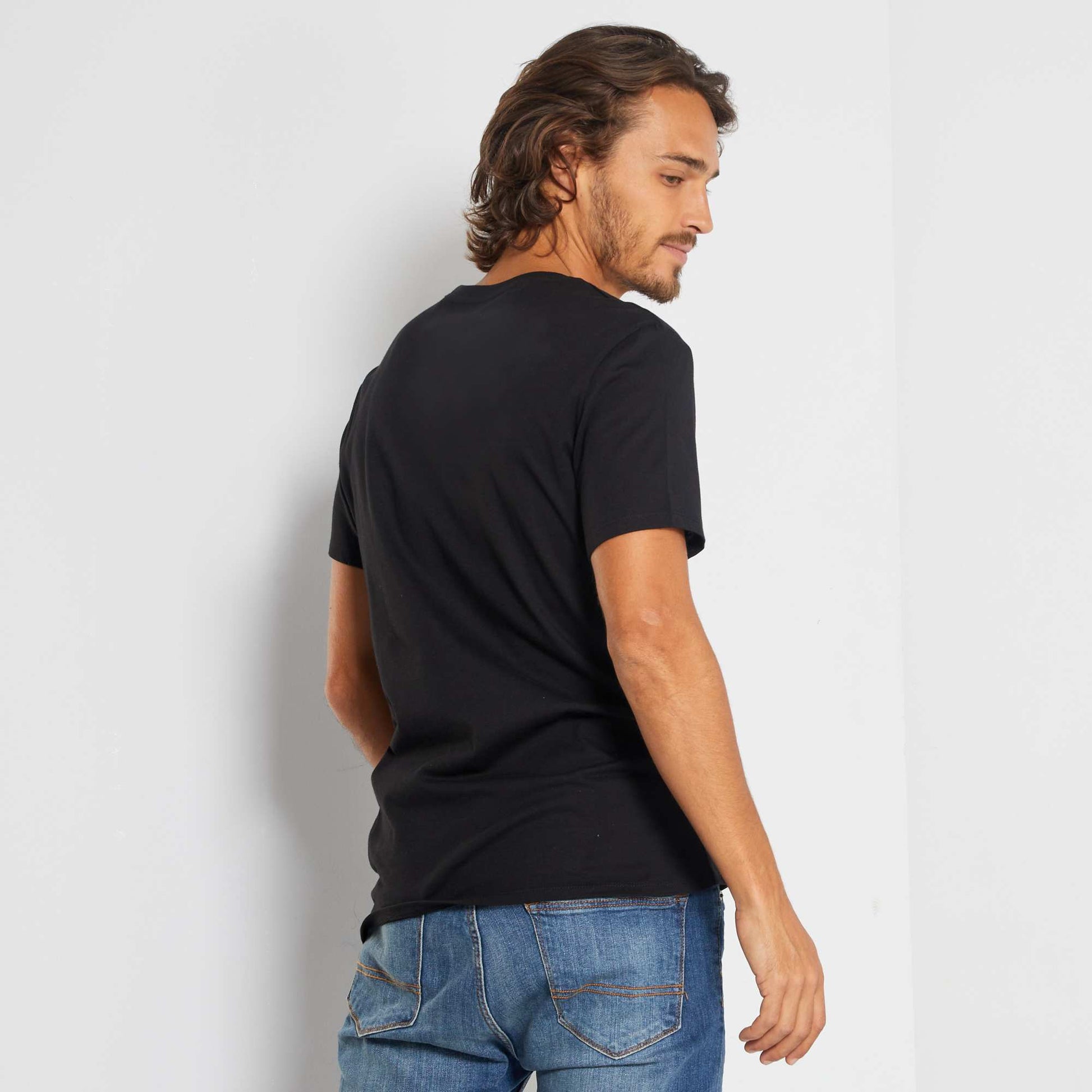 T-shirt jersey uni noir