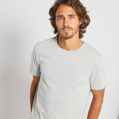 T-shirt jersey uni gris chin clair