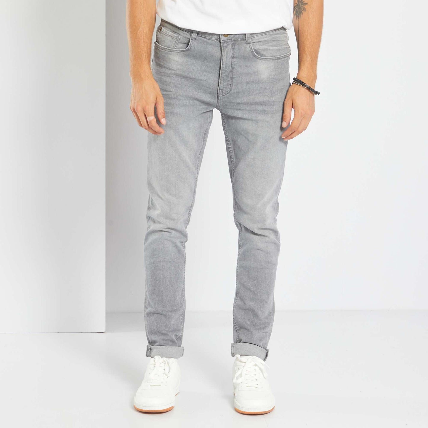 Jean skinny 5 poches gris