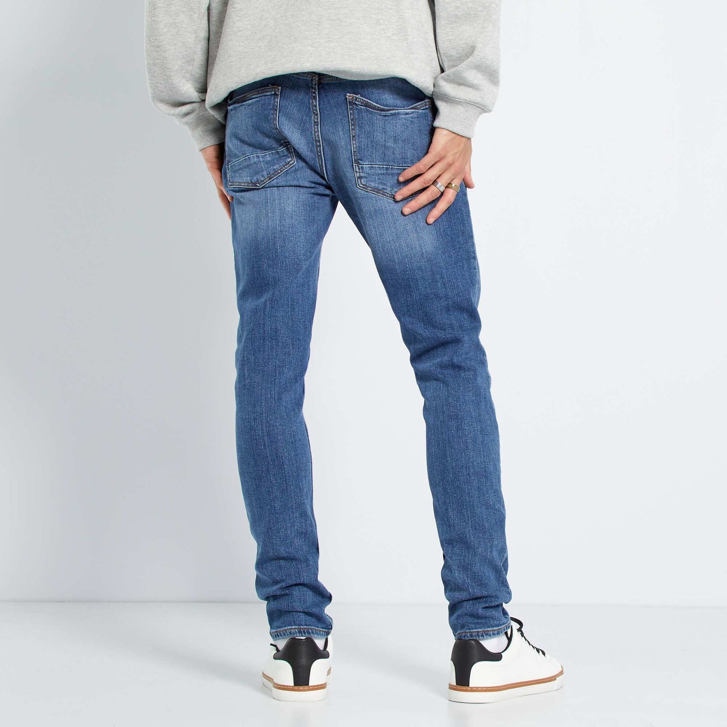 Jean slim stretch 5 poches stone