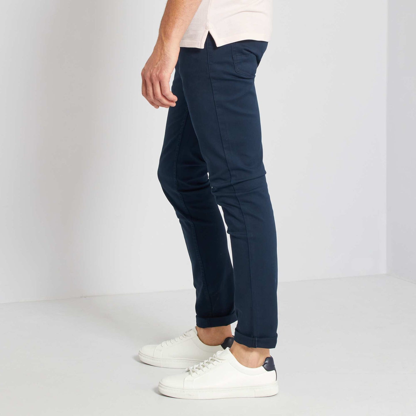 Pantalon slim 5 poches - L32 bleu marine