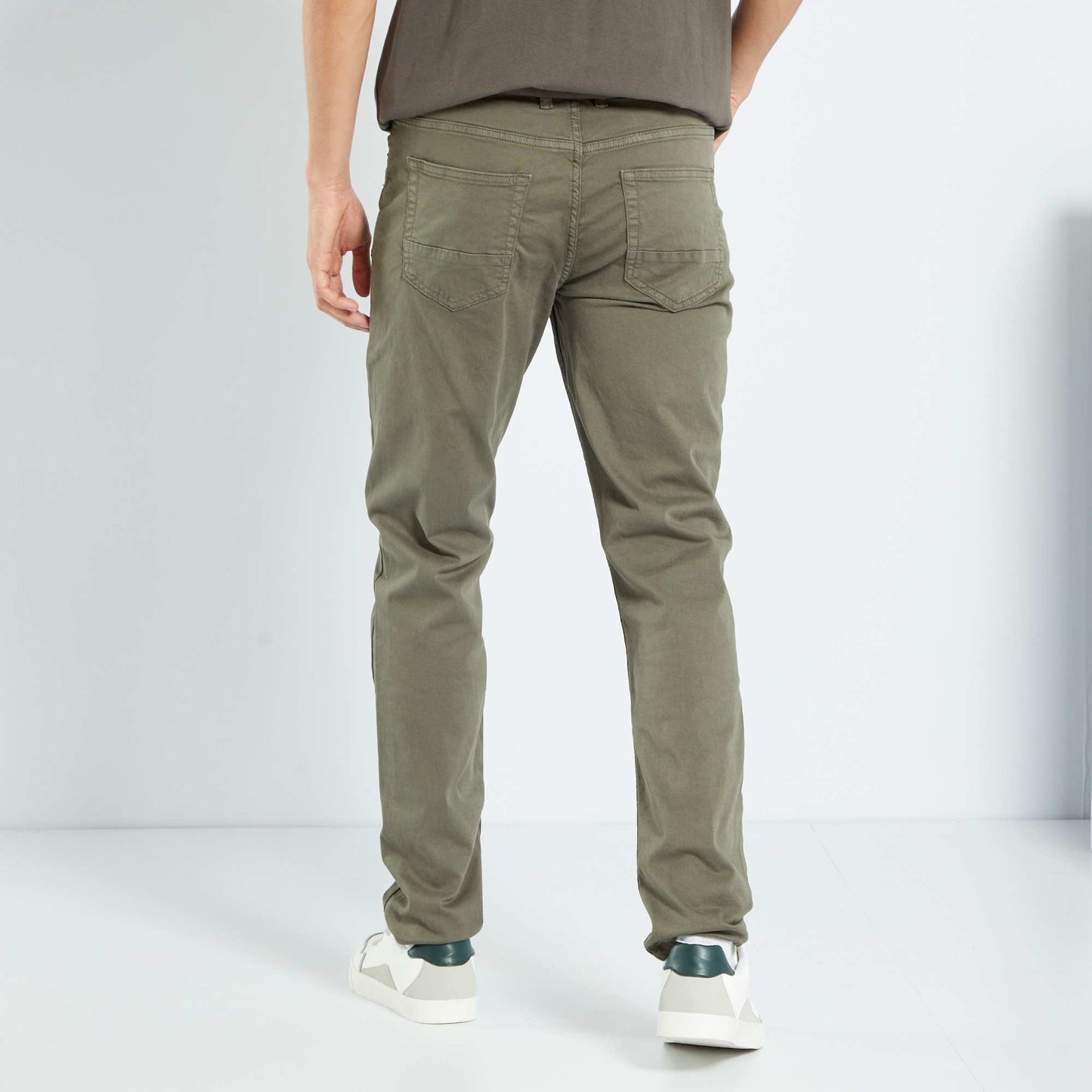 Pantalon slim 5 poches - L32 kaki