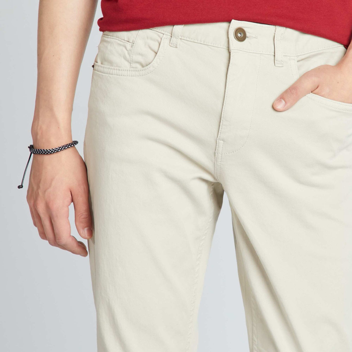 Pantalon slim 5 poches - L32 Gris