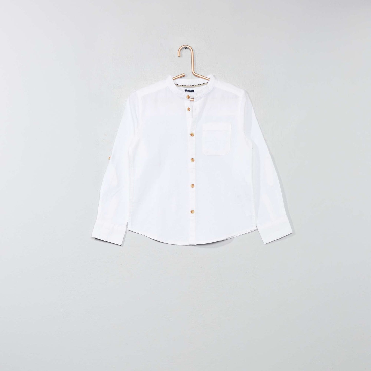 Chemise col mao blanc