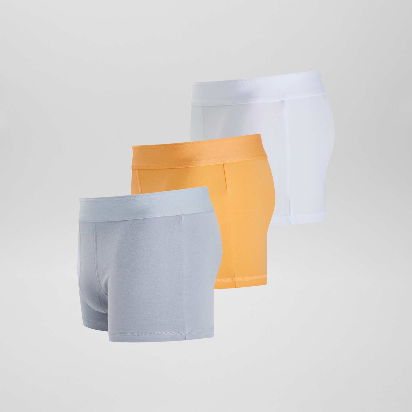 Lot de 3 boxers unis Orange/gris